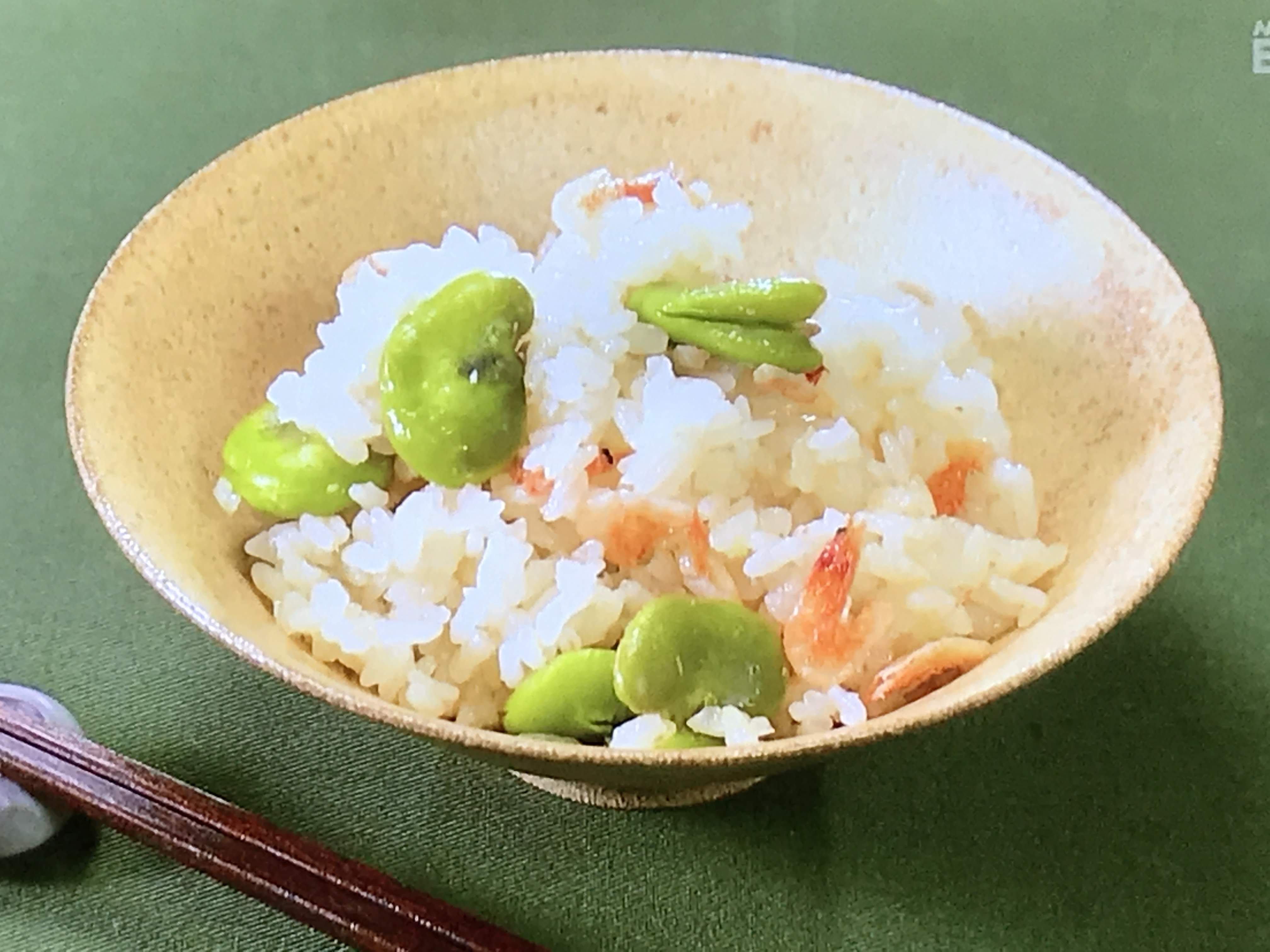 NHKきょうの料理ビギナーズはそら豆と桜えびの炊き込みご飯・あさりとしょうがの炊き込みご飯レシピ！ きょうの料理